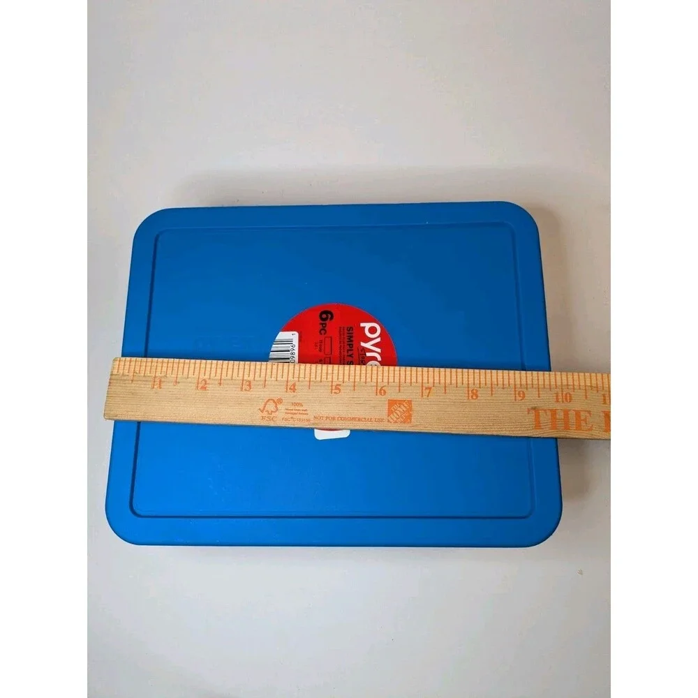 Pyrex Simply Store 11 Cup 2.6L Rectangular Glass Food Container Blue Lid 7212